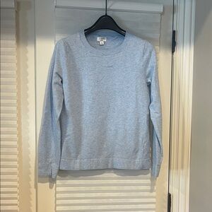 J. Crew Women’s size M Teddie Cotton Blue Crewneck Sweater